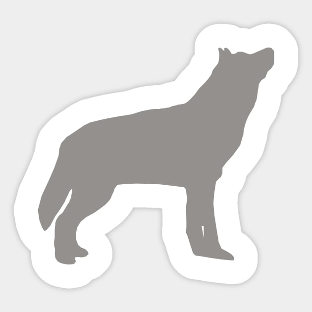 Wolf Silhouette Sticker by MuskegonDesigns